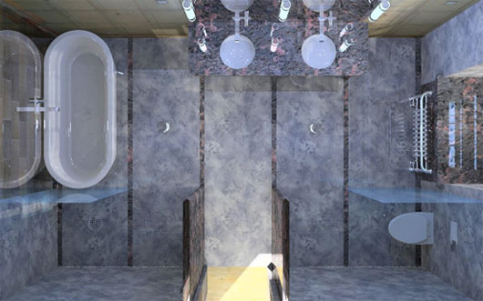 Art Deco-inspired Bathroom
