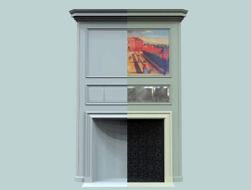 Design for a corner chimneybreast